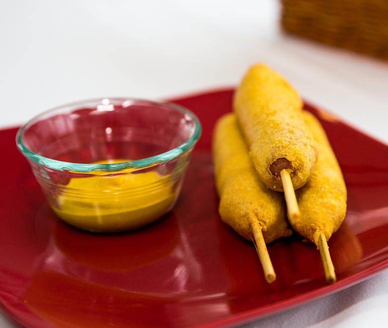 Chipotle and Roasted Red Pepper Corn Dog