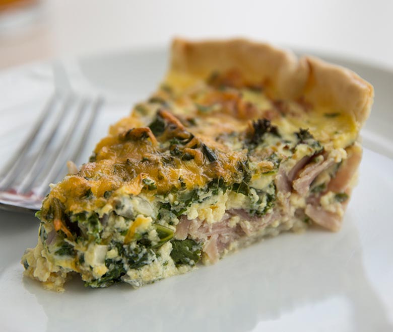 Ham and Kale Quiche