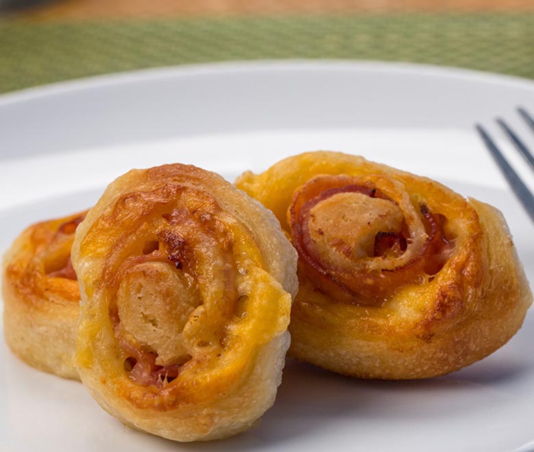 Baked Ham and Cheese Roll Up