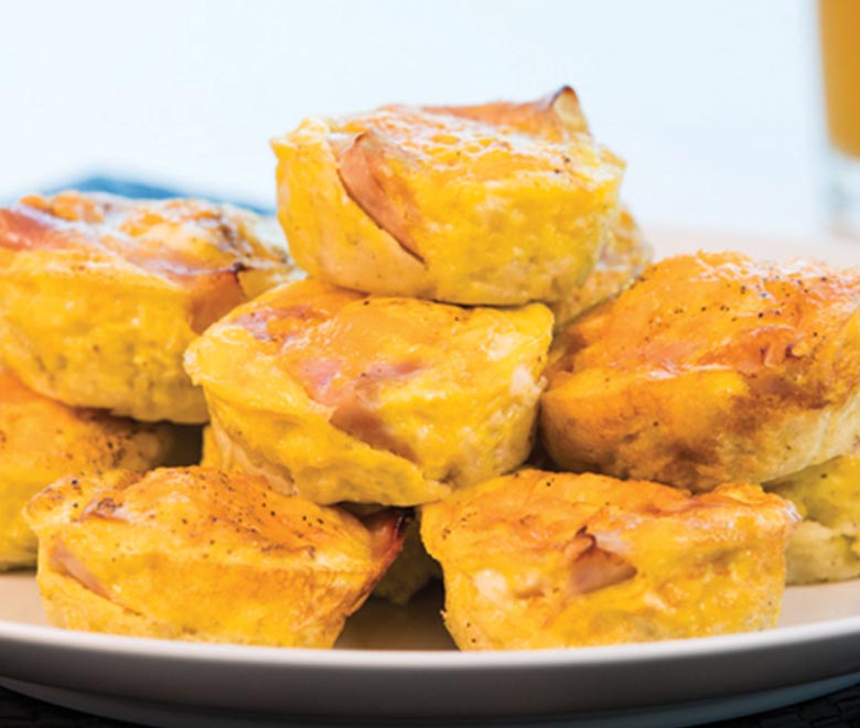 20 Minute Recipe: Ham & Potato Breakfast Cups