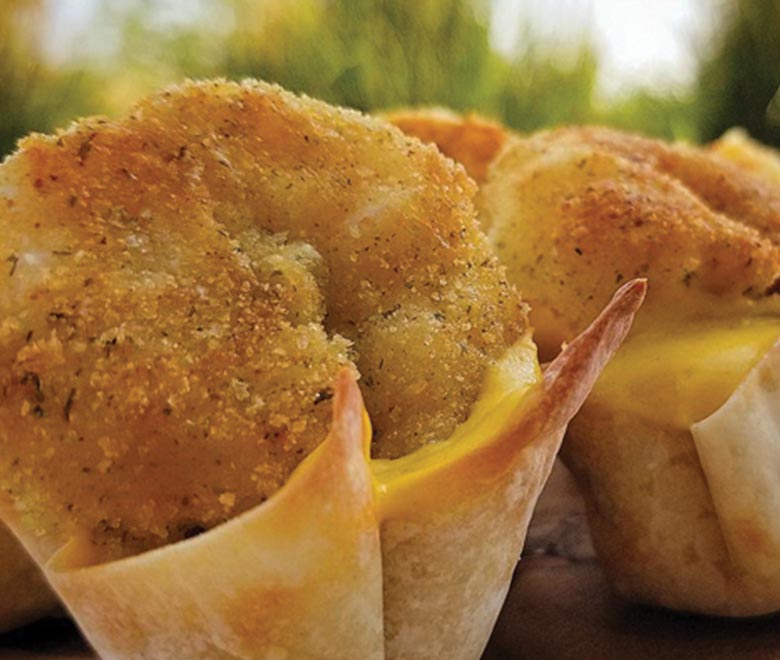 Crispy Shrimp Wonton Cups