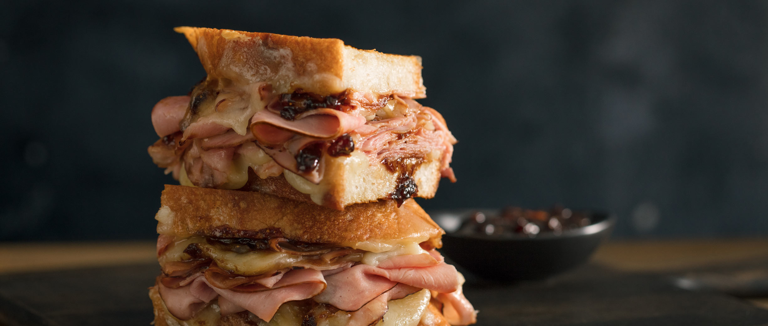 Ham & Cheese with Fig Walnut Jam