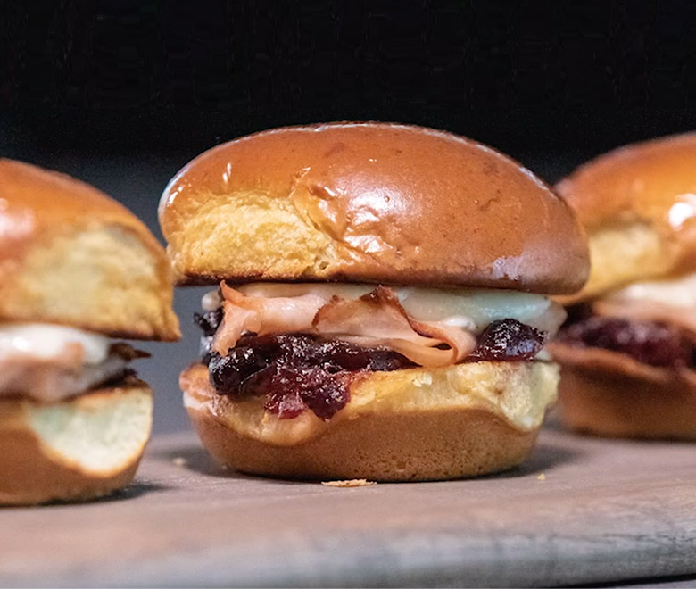 Cranberry Asiago Turkey Sliders