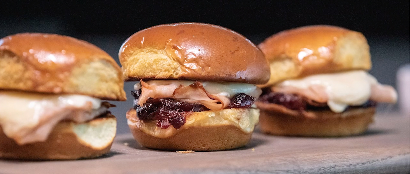 Cranberry Asiago Turkey Sliders