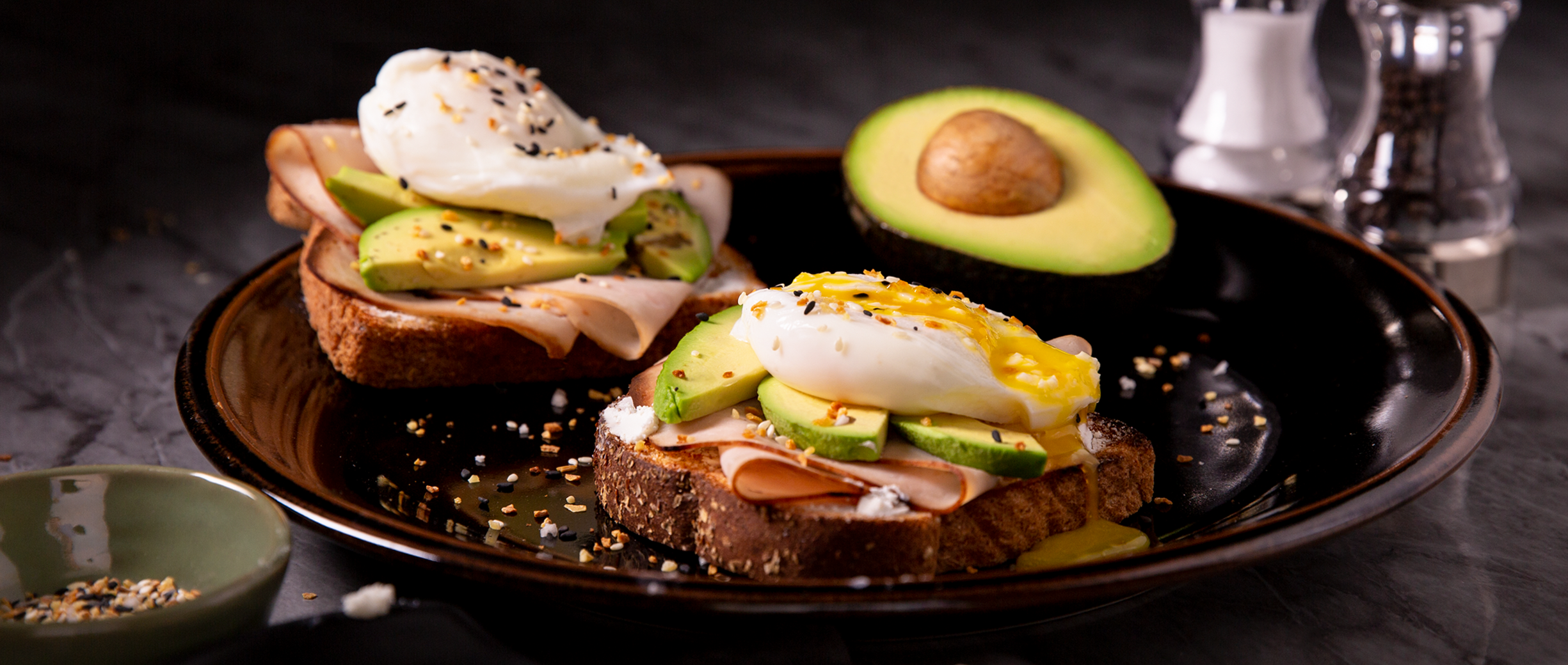 Savory Herb Turkey & Poached Egg Toast