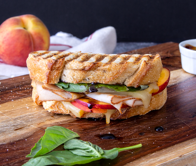 Rotisserie Seasoned Turkey Breast & Peach Panini